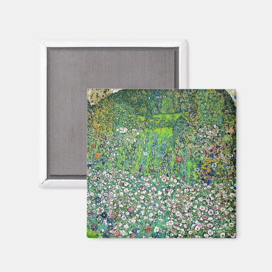 Gustav Klimt - Tuinlandschap en heuveltop Magneet (Voorkant / Achterkant)