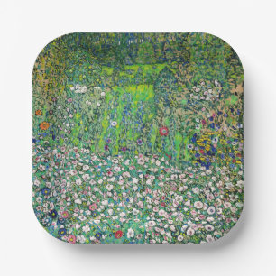 Gustav Klimt - Tuinlandschap en Heuveltop Papieren Bordje