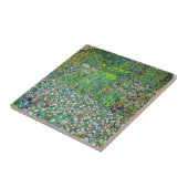 Gustav Klimt - Tuinlandschap en heuveltop Tegeltje (Zijkant)