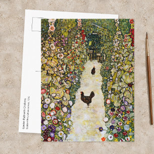 Gustav Klimt - Tuinpad met kippen Briefkaart