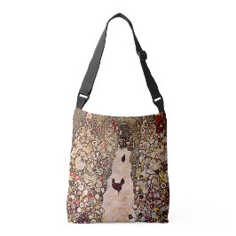 Gustav Klimt Tuinpad met kippen Crossbody Tas