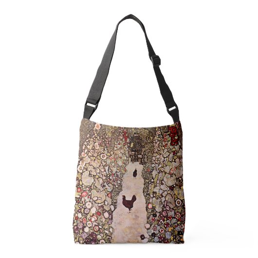 Gustav Klimt Tuinpad met kippen Crossbody Tas