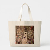Gustav Klimt Tuinpad met kippen Grote Tote Bag (Achterkant)