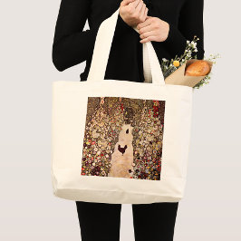 Gustav Klimt Tuinpad met kippen Grote Tote Bag