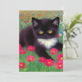 Gustav Klimt Tuxedo Cat Aankondiging (Staand voorkant)