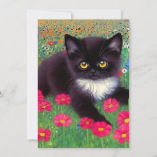 Gustav Klimt Tuxedo Cat Aankondiging
