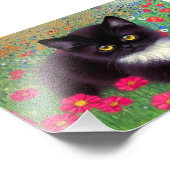 Gustav Klimt Tuxedo Cat Foto Afdruk (Hoek)