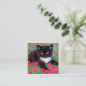 Gustav Klimt Tuxedo Cat Informatiekaartje (Staand voorkant)