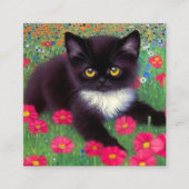 Gustav Klimt Tuxedo Cat Informatiekaartje (Voorkant)