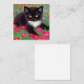 Gustav Klimt Tuxedo Cat Informatiekaartje (Voorkant / Achterkant)