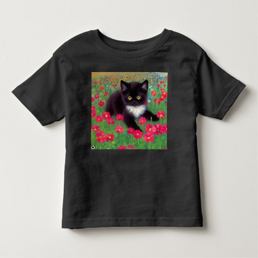 Gustav Klimt Tuxedo Cat Kinder Shirts (Voorkant)