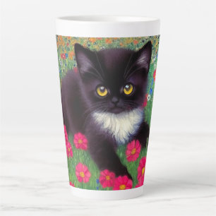 Gustav Klimt Tuxedo Cat Latte Mok