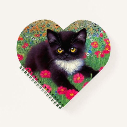 Gustav Klimt Tuxedo Cat Notitieboek (Voorkant)