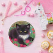 Gustav Klimt Tuxedo Cat Papieren Bordje (Feest)