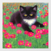 Gustav Klimt Tuxedo Cat Raamsticker (Vel)