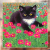 Gustav Klimt Tuxedo Cat Raamsticker (Vel 2)