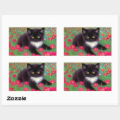 Gustav Klimt Tuxedo Cat Rechthoekige Sticker (Vel)