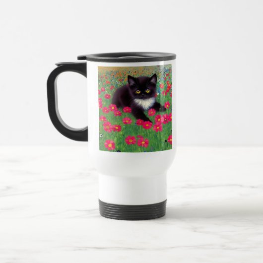 Gustav Klimt Tuxedo Cat Reisbeker (Links)