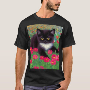 Gustav Klimt Tuxedo Cat T-shirt