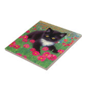 Gustav Klimt Tuxedo Cat Tegeltje (Zijkant)