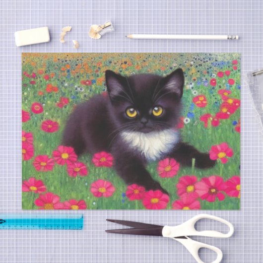 Gustav Klimt Tuxedo Cat Tissuepapier (Craft)