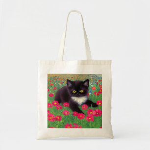 Gustav Klimt Tuxedo Cat Tote Bag