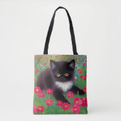 Gustav Klimt Tuxedo Cat Tote Bag (Voorkant)
