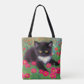 Gustav Klimt Tuxedo Cat Tote Bag (Achterkant)