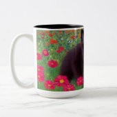 Gustav Klimt Tuxedo Cat Tweekleurige Koffiemok (Links)