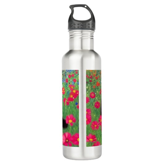 Gustav Klimt Tuxedo Cat Waterfles (Achterkant)