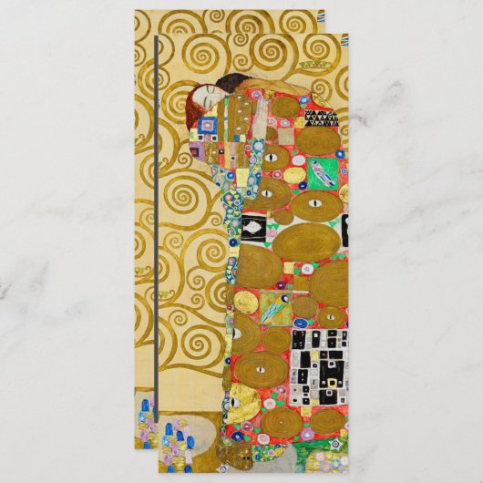 Gustav Klimt Vervulling Nieuw Kunst Koppel Menu (Voorkant / Achterkant)