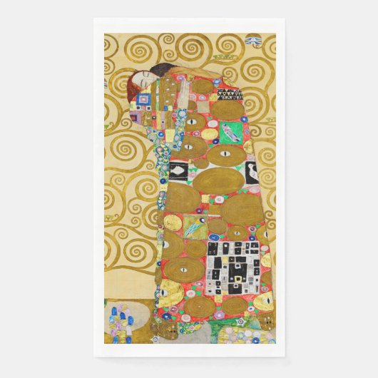 Gustav Klimt Vervulling Nieuw Kunst Koppel Servet (Voorkant)