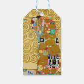 Gustav Klimt Vervulling Nouveau Koppel Cadeaulabel (Achterkant)
