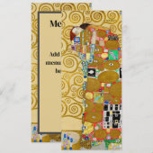 Gustav Klimt Vervulling Nouveau Koppel Menu (Voorkant / Achterkant)
