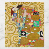 Gustav Klimt Vervulling Nouveau Koppel Wijn Etiket (Enkel label)