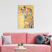 Gustav Klimt - Vervulling, Stoclet-fries Canvas Afdruk (Insitu (Woonkamer))