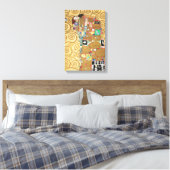 Gustav Klimt - Vervulling, Stoclet-fries Canvas Afdruk (Insitu (Slaapkamer))