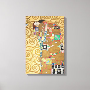 Gustav Klimt - Vervulling, Stoclet-fries Canvas Afdruk