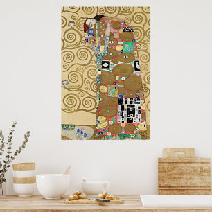 Gustav Klimt Vervulling Stoclet-fries Kunstposter Poster