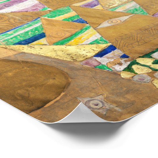 Gustav Klimt - Verwachting, Stoclet-fries Poster (Hoek)