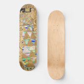 Gustav Klimt - Verwachting, Stoclet Frieze Persoonlijk Skateboard (Voorkant)