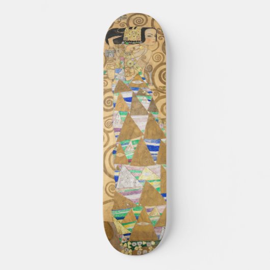 Gustav Klimt - Verwachting, Stoclet Frieze Persoonlijk Skateboard (Voorkant)
