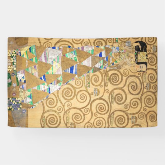Gustav Klimt - Verwachting, Stoclet Frieze Spandoek (Horizontaal)