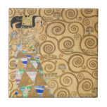 Gustav Klimt - Verwachting, Stoclet Frieze Tegeltje<br><div class="desc">The Tree of Life,  Stoclet Frieze,  Verwachting - Gustav Klimt,  Cardboard,  1909</div>