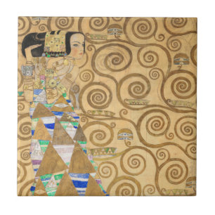 Gustav Klimt - Verwachting, Stoclet Frieze Tegeltje