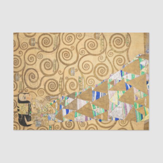Gustav Klimt - Verwachting, Stoclet Frieze Tissuepapier (Voorkant)