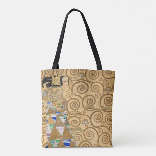 Gustav Klimt - Verwachting, Stoclet Frieze Tote Bag (Achterkant)