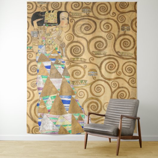 Gustav Klimt - Verwachting, Stoclet Frieze Wandkleed (In situ)