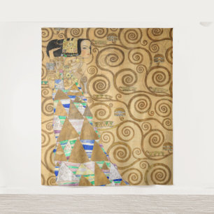 Gustav Klimt - Verwachting, Stoclet Frieze Wandkleed