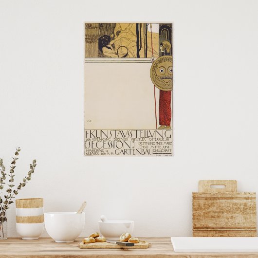 Gustav Klimt Vienna Secession Exhibition Art Print (Keuken)
